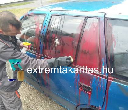 Festékes autó tisztítás előtt